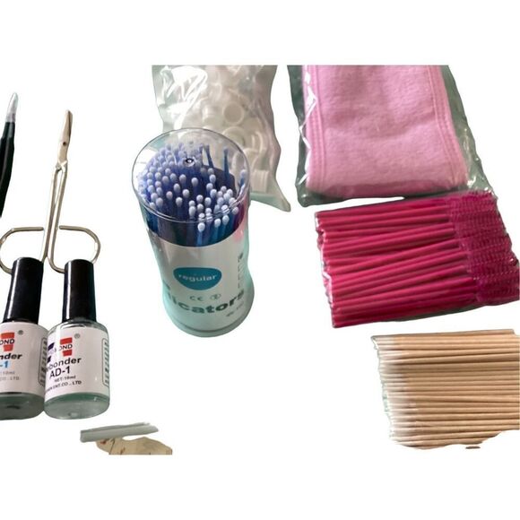 Lot of Lash Extension Supplies Kit Tweezers Mister Bonder Eye Pads Esthetics Est - Picture 5 of 13